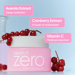 Ingrédients Acerola et vitamine C hydratants revitalisant la peau.