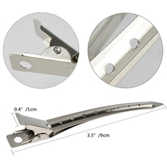 Clip metálico plateado Bantoye de 3.5 pulgadas para peinado y secado.