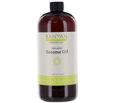 Banyan Botanicals aceite de sésamo dorado para masaje corporal suave.