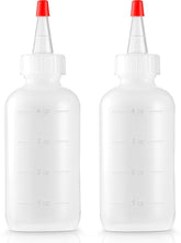 Bar5F botellas aplicadoras para cabello de 4 onzas translúcidas con escala para ver el nivel.