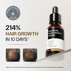 Bare Anatomy Serum gota sobre el cabello durante la aplicación, distribución uniforme.