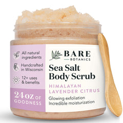 Bare Botanics exfoliante corporal de sal Himalaya para piel suave