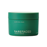 Barefaced Glow Peel Pads, empaque compacto, ideal para rutina diaria de exfoliación.