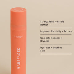 Barefaced loción con niacinamida y ácido hialurónico para firmeza e hidratación.