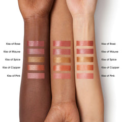 Teinte rose-bronze Kiss Mauve flatte diverses carnations sur la peau
