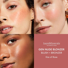 bareMinerals Gen Nude Blonzer aplicación en forma de W para tono rosado-bronce