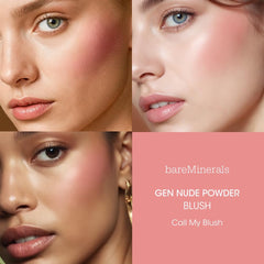 bareminerals Gen Nude Powder Blush Call My Blush, color construible para aspecto fresco