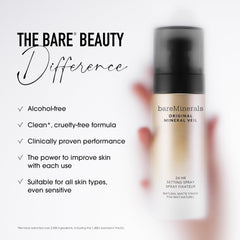bareMinerals Original Veil : formule sans alcool pour une sensation légère.