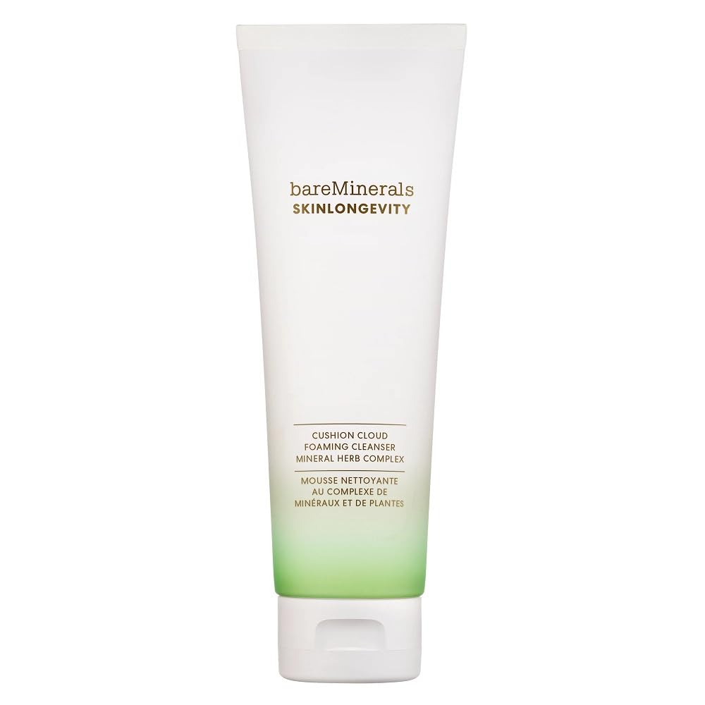 bareMinerals Skinlongevity crema-espuma limpia suavemente el maquillaje