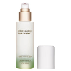 bareMinerals Skinlongevity serum botella, ritual diario para cuidar la barrera cutánea.
