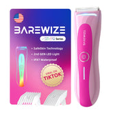 BAREWIZE Bikini Trimmer con luz de guía para precisión en zonas sensibles.