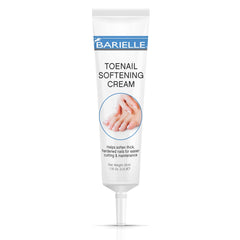 Barielle crema suavizante para uñas de los pies, botella lista para aplicar.