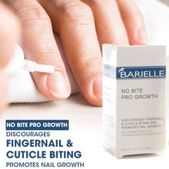 Fórmula sin nitrocelulosa de Barielle No Bite Pro Growth cuida uñas