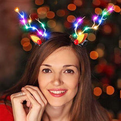 Bartosi horquilla de pelo iluminada para uso diario navideño.