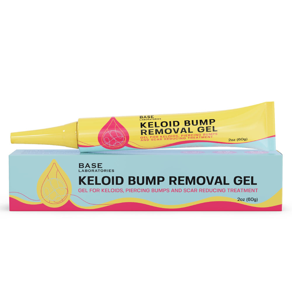 BASE LABORATORIES Keloid Bump Removal Gel en envase listo para uso diario