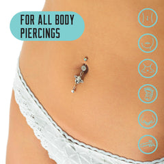 BASE LABORATORIES kit de cuidado, dos piezas para piercings.