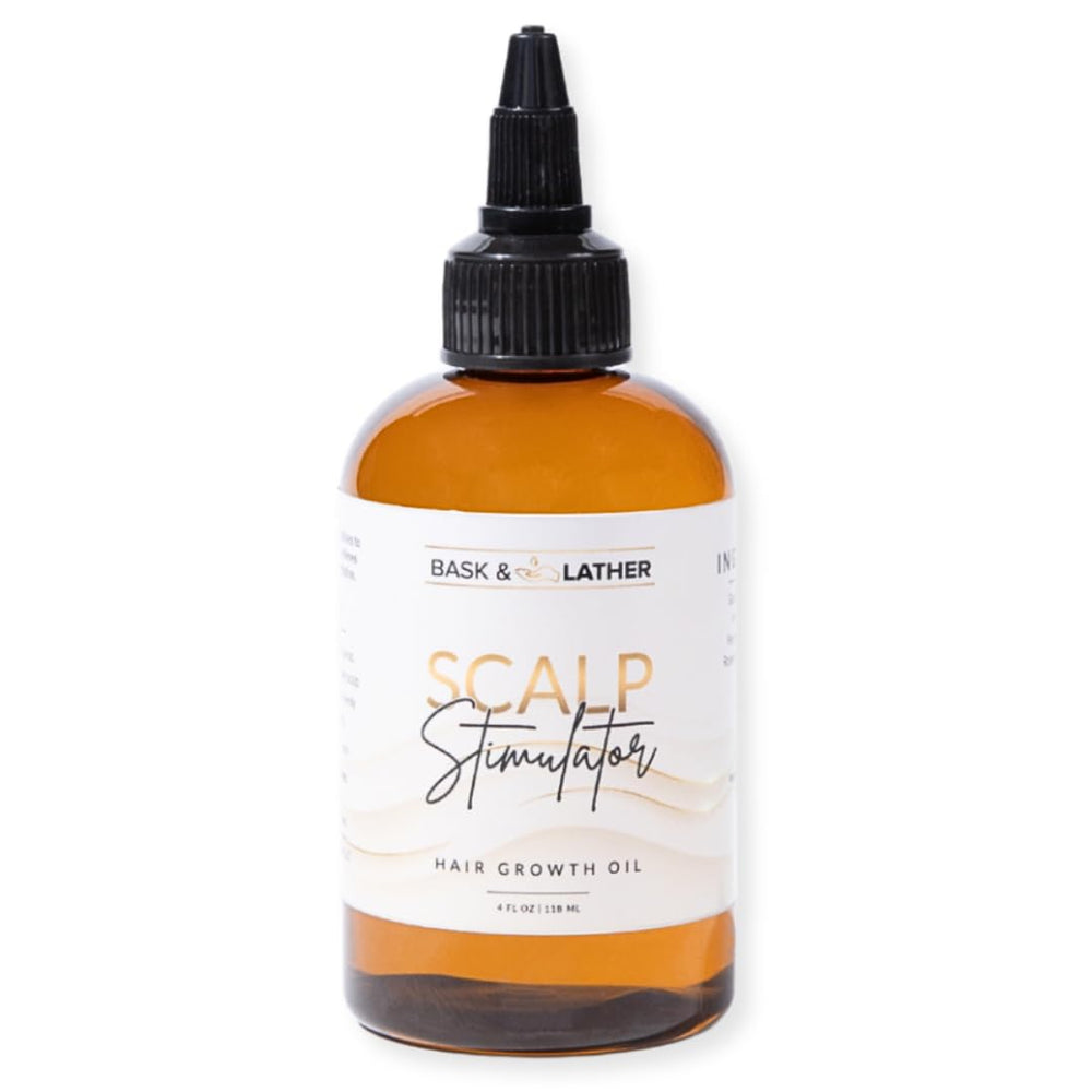 BASK & LATHER Aceite estimulador en botella para cuero cabelludo y volumen