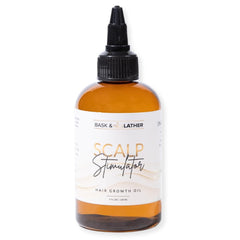 BASK & LATHER Aceite estimulador en botella para cuero cabelludo y volumen