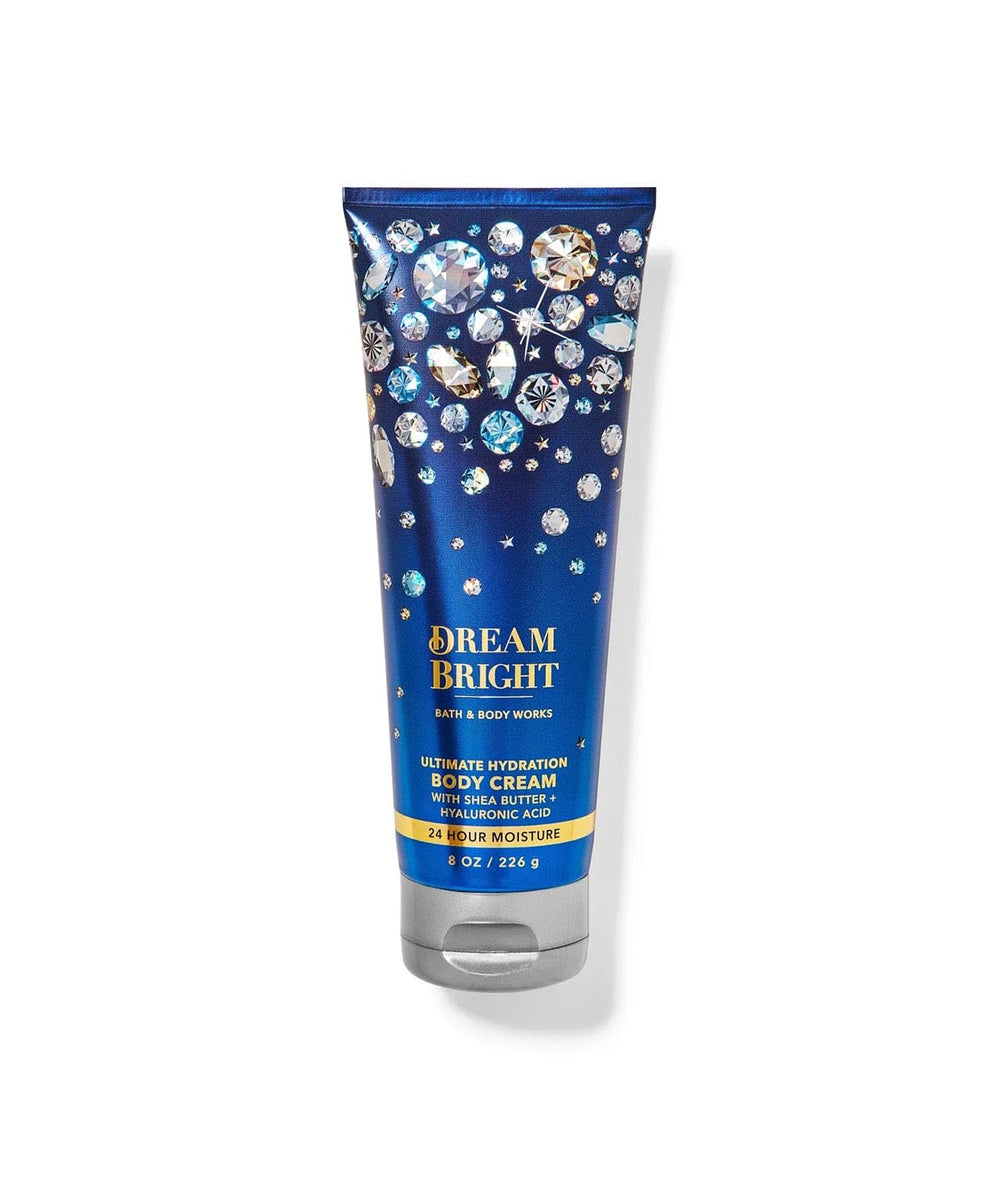 Bath & Body Works crema corporal Dream Bright, hidratación profunda para piel suave y radiante.
