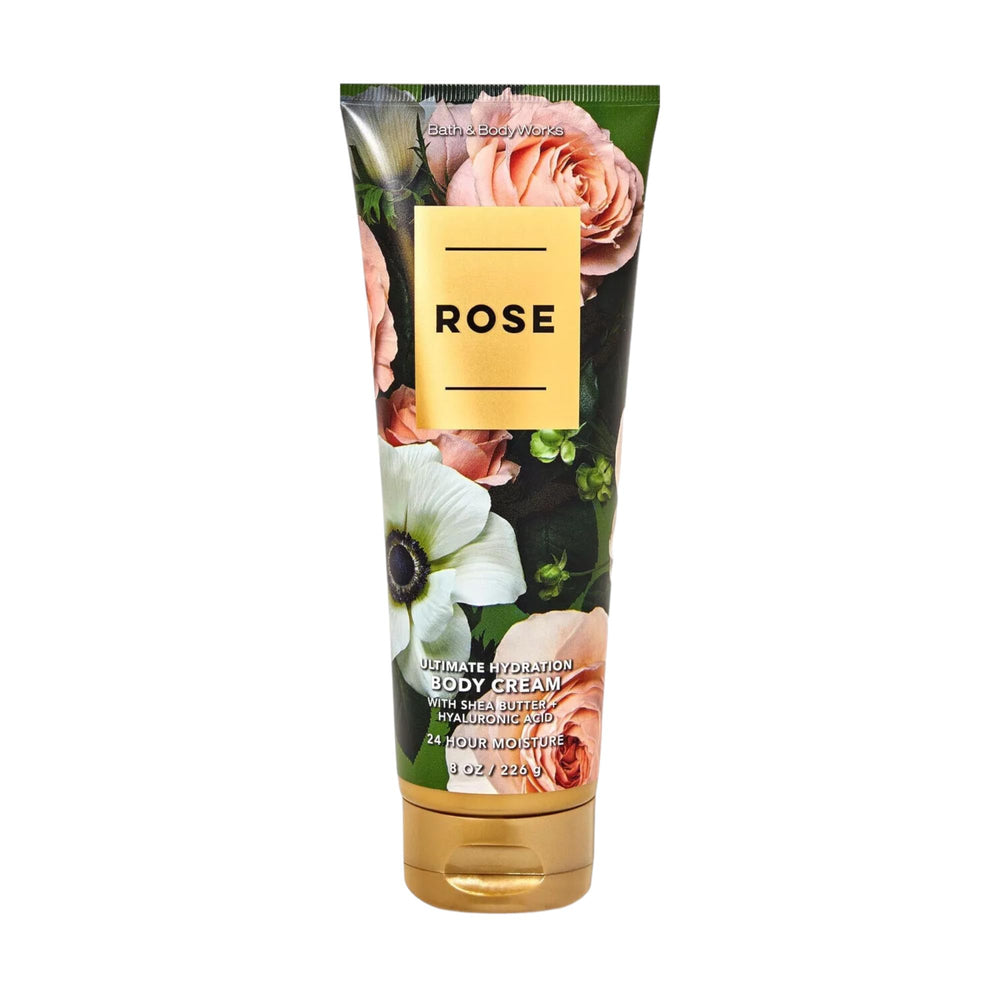 Bath & Body Works crema corporal Ultra Shea rosa, hidrata la piel todo el día
