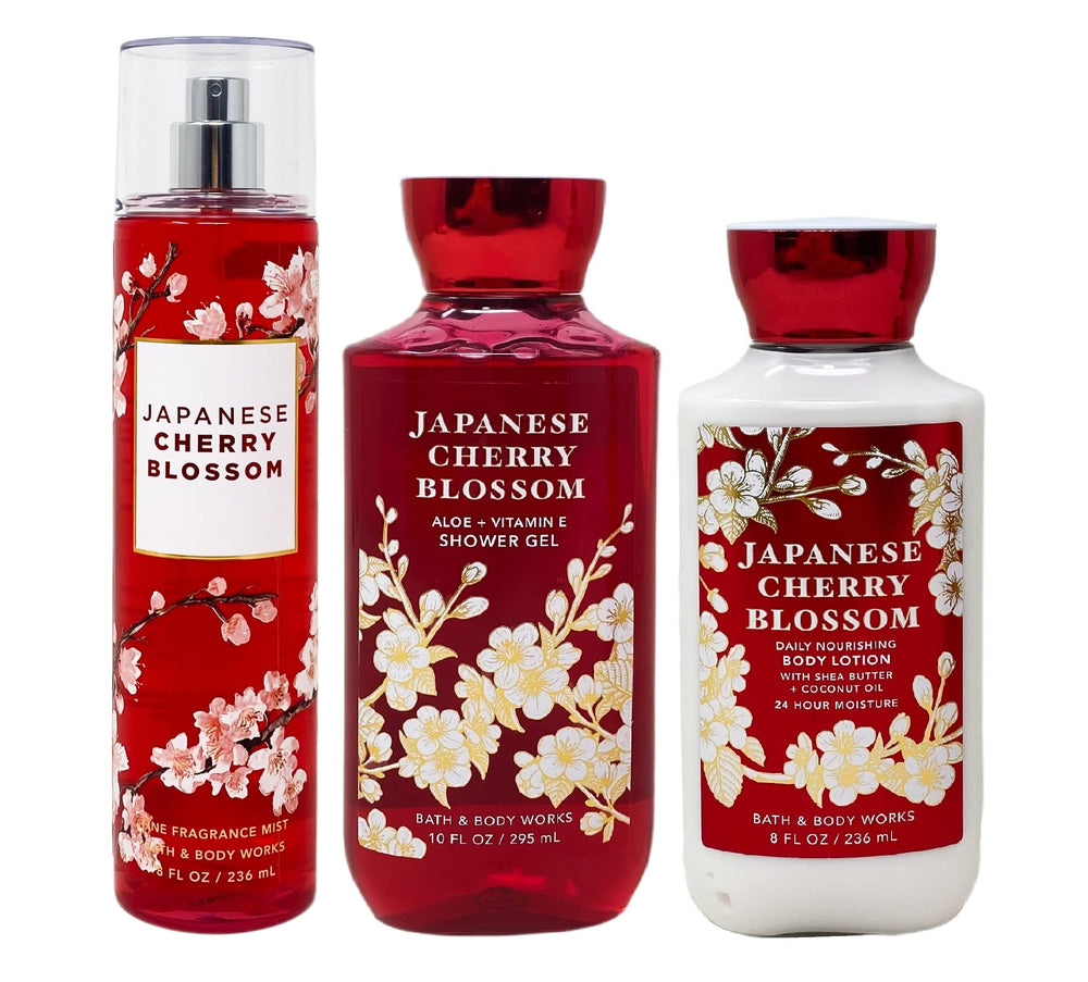 Bath & Body Works Fleur de Cerisier Japonais, flacon douche-gel, parfum durable pour la douche