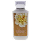 Bath & Body Works loción Shea vainilla, frente del empaque, aroma suave.