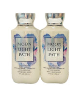 Moonlight Path de Bath & Body Works, dúo de lociones 8 oz para hidratación diaria.