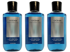 Bath & Body Works Ocean Signature: trois bouteilles 2-en-1 pour homme, pratique au quotidien