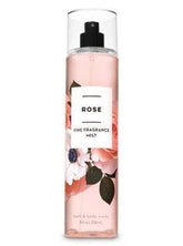Bath & Body Works Rose Fine Fragrance Mist, botella elegante para aroma suave diario.