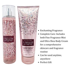 Emballage rose irisé Bath & Body Works A Thousand Wishes, présentation élégante.