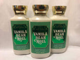 Bath & Body Works Vanilla Bean Noel: botella de loción con diseño estacional para piel suave.
