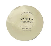 Bath & Body Works Vanilla Romance crema corporal batida en envase, hidratación duradera para la piel.