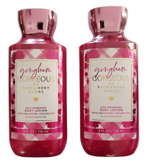 Bath & Body Works Gingham Gorgeous loción corporal 8 oz, hidratación suave diaria.