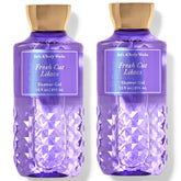 Bath & Body Works Lilas Frescas: gel de ducha en pack doble de 10 onzas para uso diario.