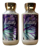 Bath & Body Works loción mariposa 8 oz, frasco-1, hidratación suave para uso diario.