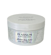 Bath & Body Works Platinum Whipped Butter en envase elegante para uso diario, hidratación suave.