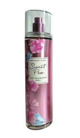Bath & Body Works Sweet Pea niebla perfumada, frasco de aplicación para uso diario.