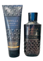 Bath & Body Works Vanilla Noir gel 3-en-1, cuidado diario para cabello, rostro y cuerpo.