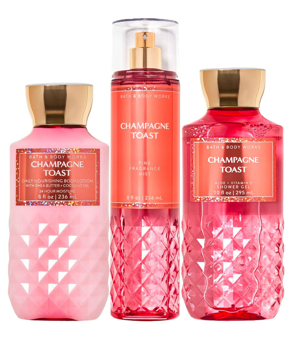 Champagne Toast de Bath & Body Works, gel de ducha suave para hidratar y despertar la piel.