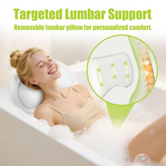 Bathland ventosas antideslizantes mantienen la almohada estable para un remojo seguro