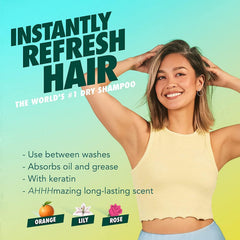 Batiste champú seco absorbe grasa en raíces para pelo fresco.