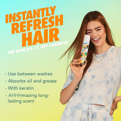 Aplicación en raíces con Batiste tropical para absorber grasa y aportar volumen