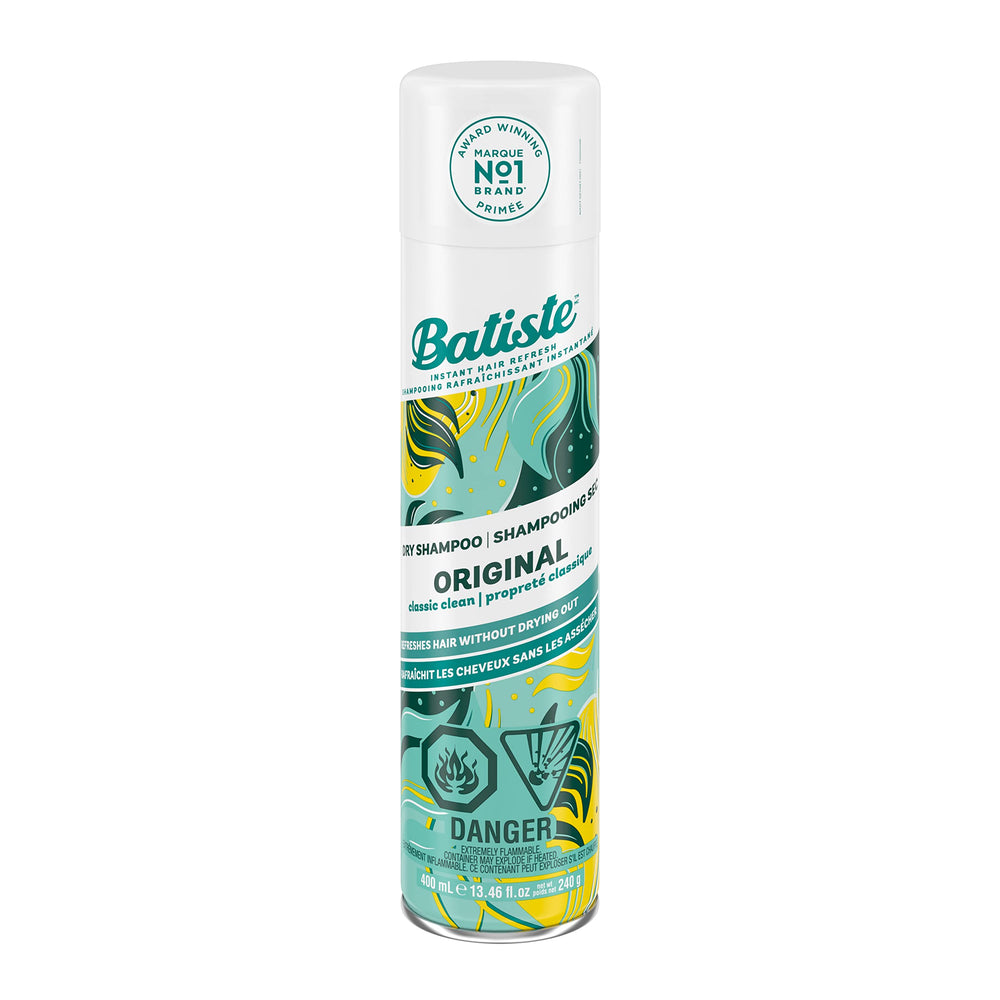 Batiste Champú Seco Original: botella distintiva para refrescar entre lavados.
