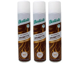 Batiste Shampoing Sec pour cheveux bruns, pack de 3, format pratique.