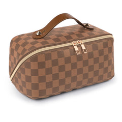 BAYANKALA bolsa de maquillaje de cuero, exterior impermeable, protege cosméticos en viaje.
