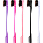 BBTO cepillo de borde doble rosa-rojizo para definir bordes con suavidad