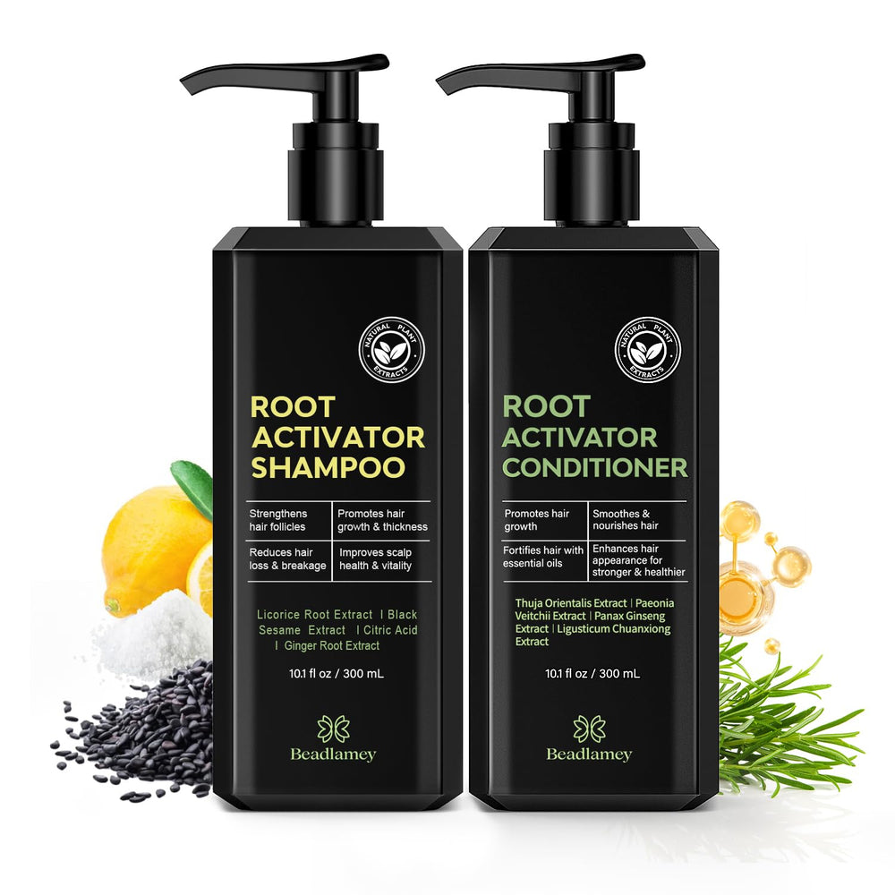 Beadlamey champú activador de raíz, cabello más saludable y fuerte.