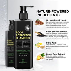Beadlamey shampoing activateur de racines — mousse riche qui enveloppe les cheveux