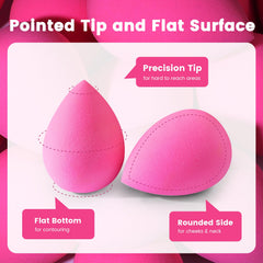 BEAKEY esponja rosa para difuminar bases y cremas de forma uniforme.
