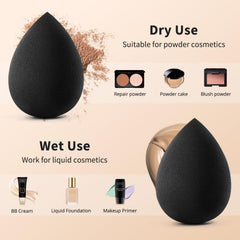 La esponja BEAKEY resistente funciona con productos cremosos y gruesos.